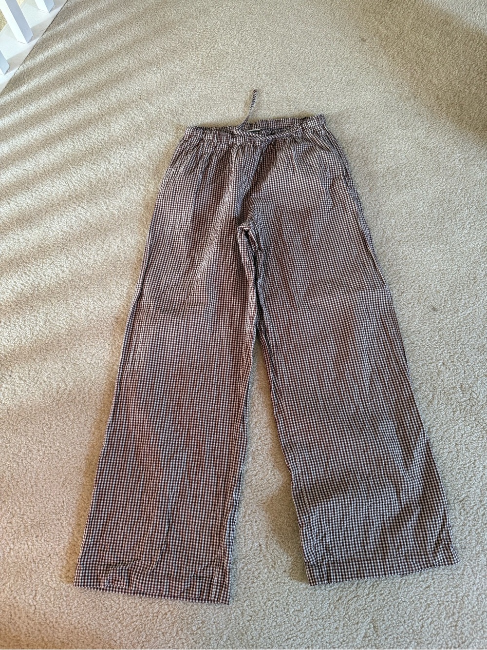 A new day brown gingham pants size small